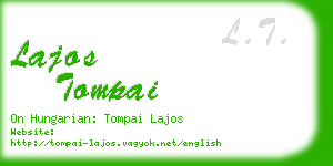 lajos tompai business card